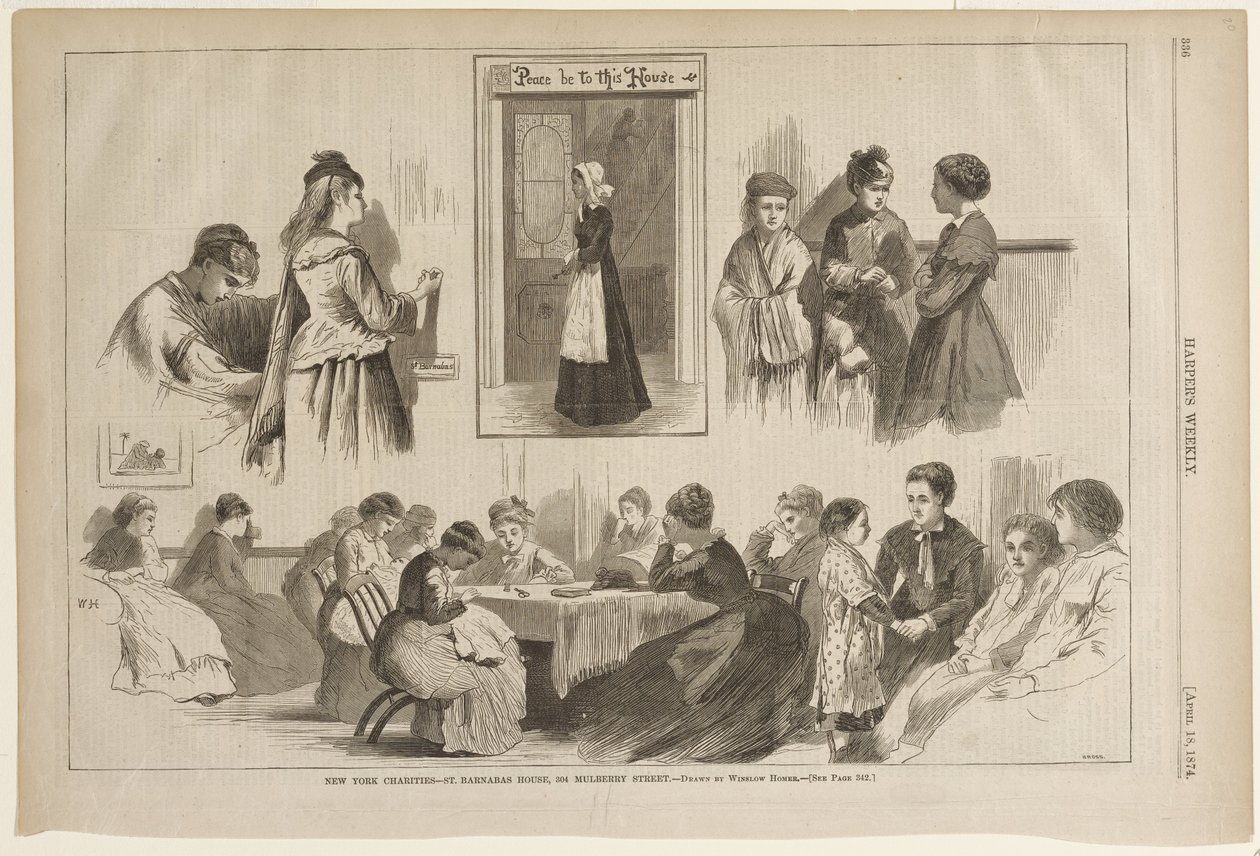 New York Charities - St. Barnabas House, 304 Mulberry Street by Winslow Homer