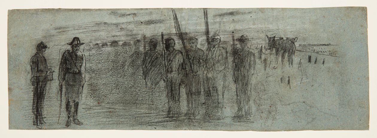 Officer and Aide Inspecting a Squadron by Winslow Homer