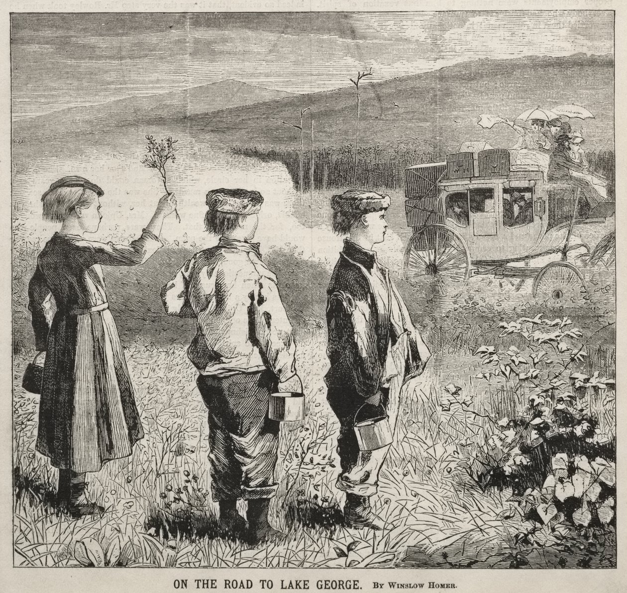 On the Road to Lake George by Winslow Homer