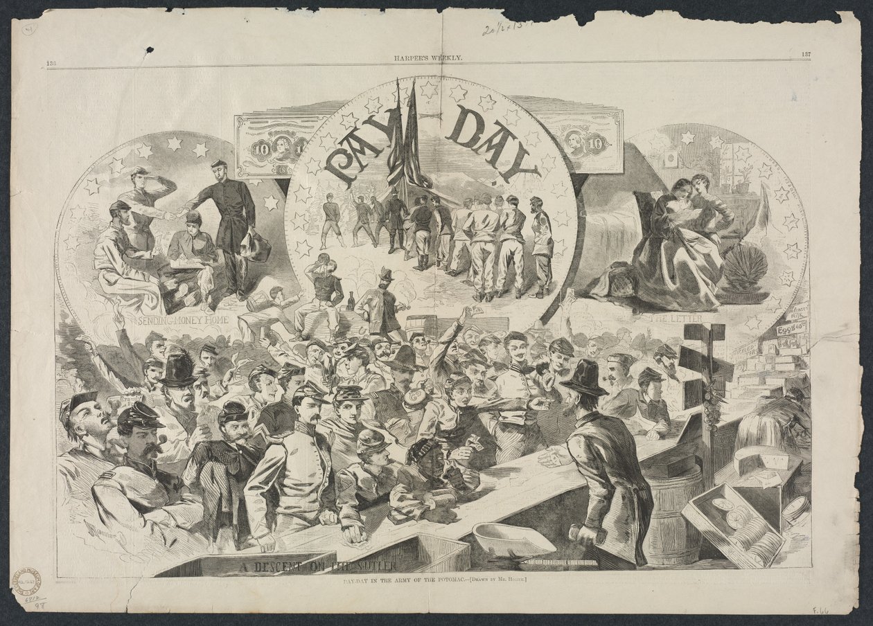 Pay Day in the Army of the Potomac by Winslow Homer