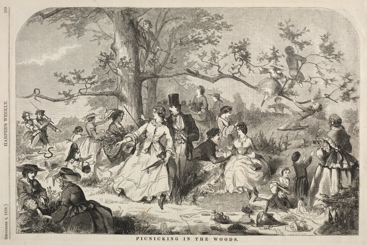 Picnicking in the Woods, 1858 by Winslow Homer