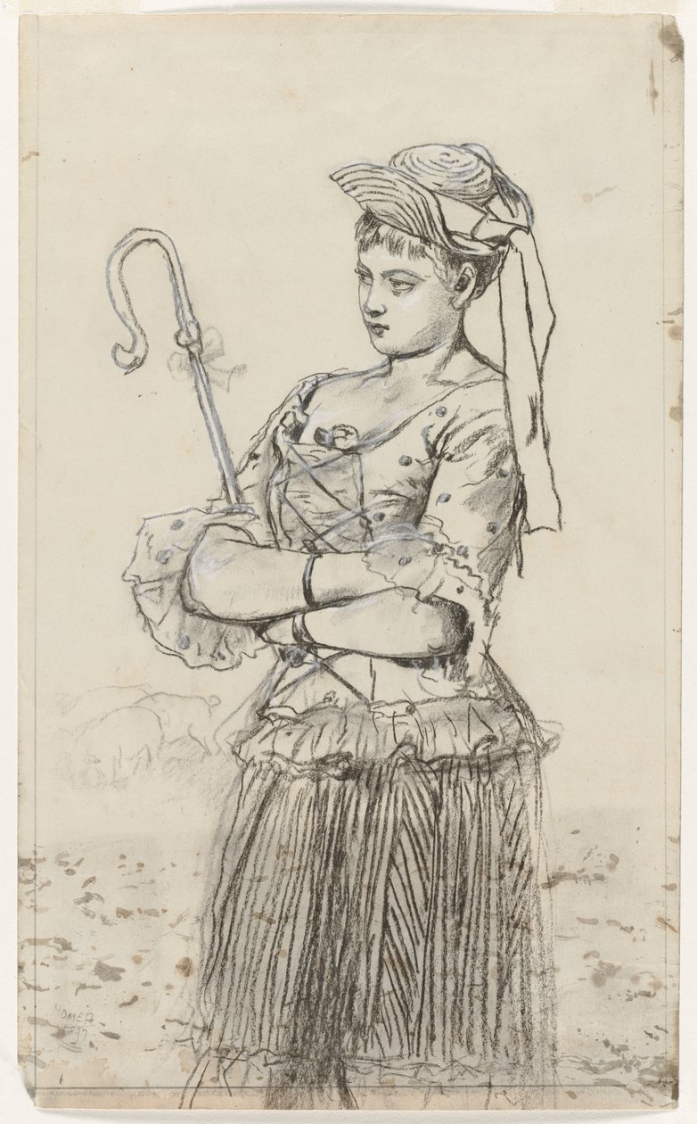 Shepherdess by Winslow Homer