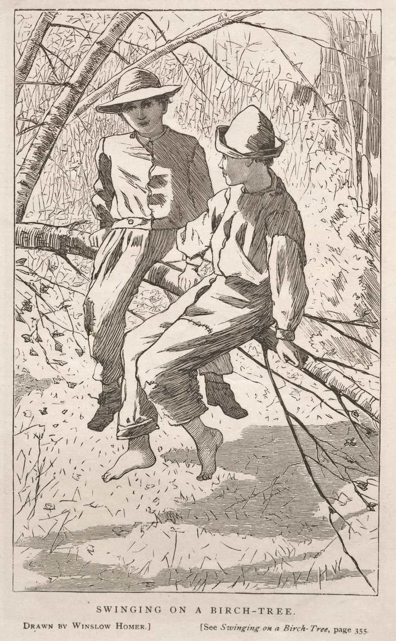 Swinging in a Birch Tree, 1867 by Winslow Homer