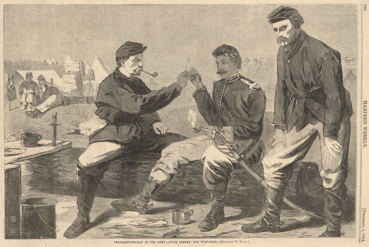 Thanksgiving Day in the Army by Winslow Homer