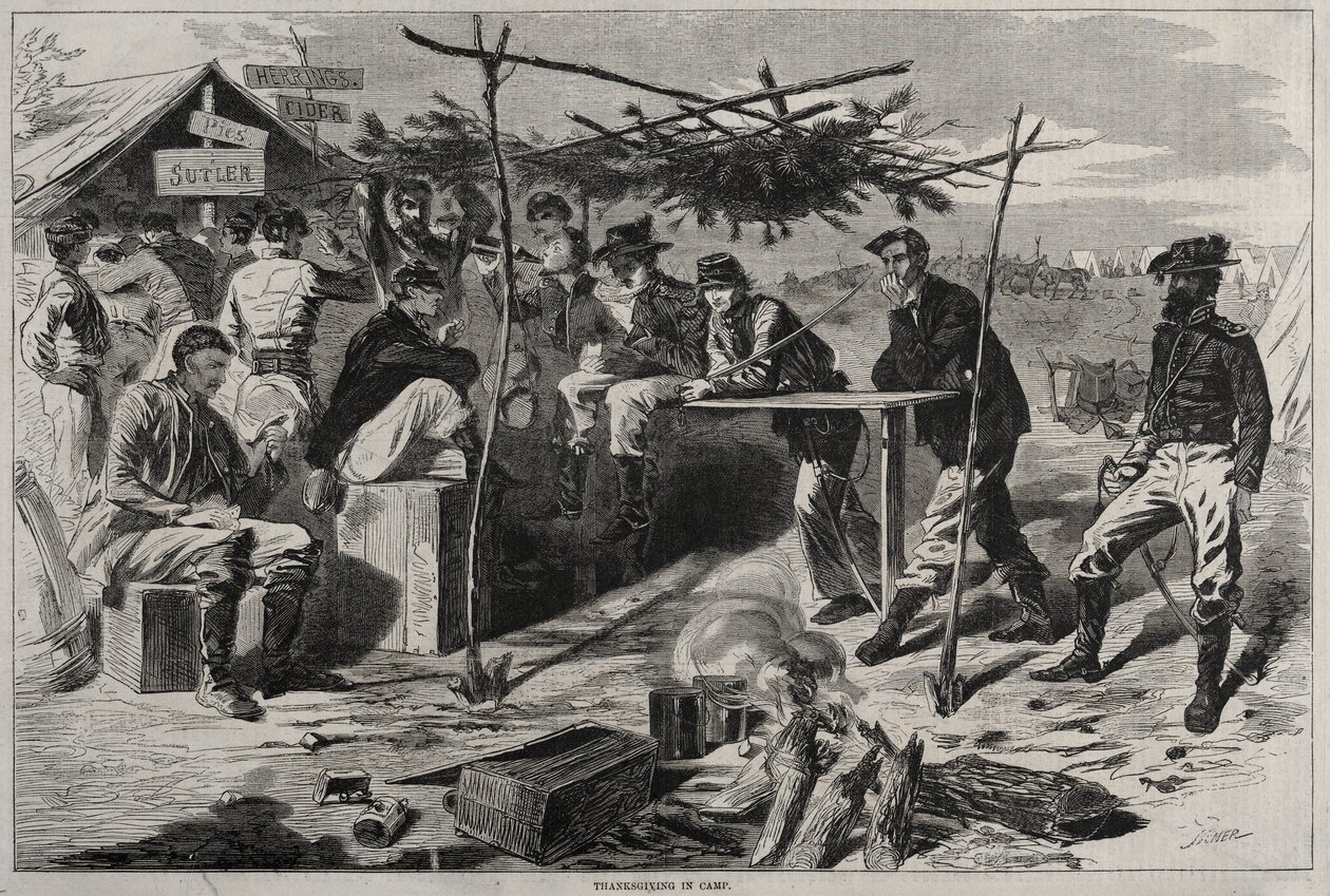 Thanksgiving in Camp by Winslow Homer