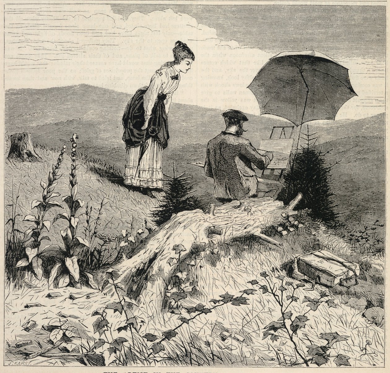 The Artist in the Country, from Appletons