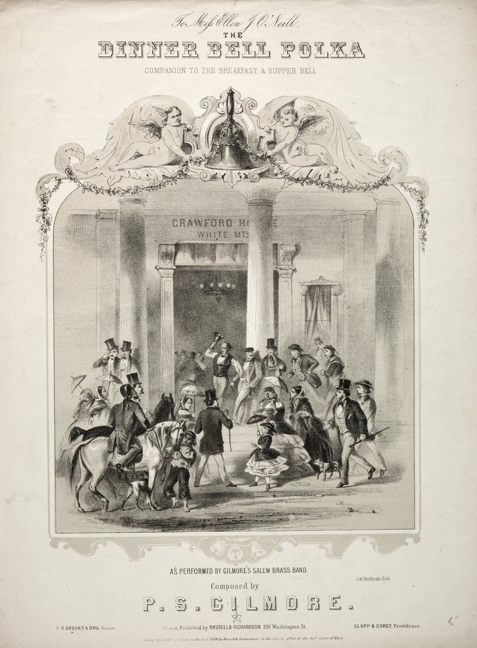 The Dinner Bell Polka - Sheet Music Cover by Winslow Homer