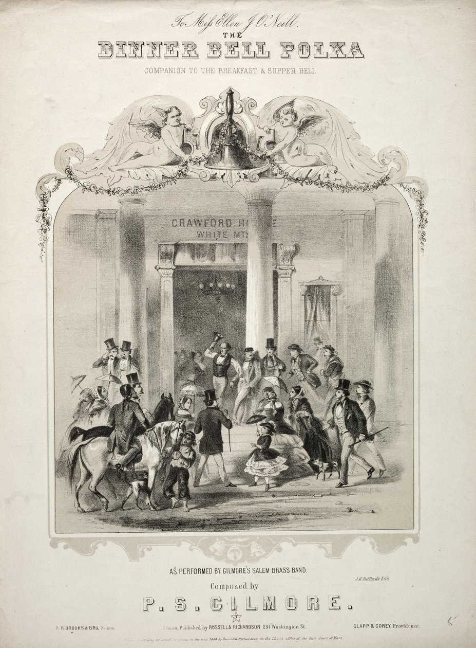 The Dinner Bell Polka - Sheet Music Cover by Winslow Homer