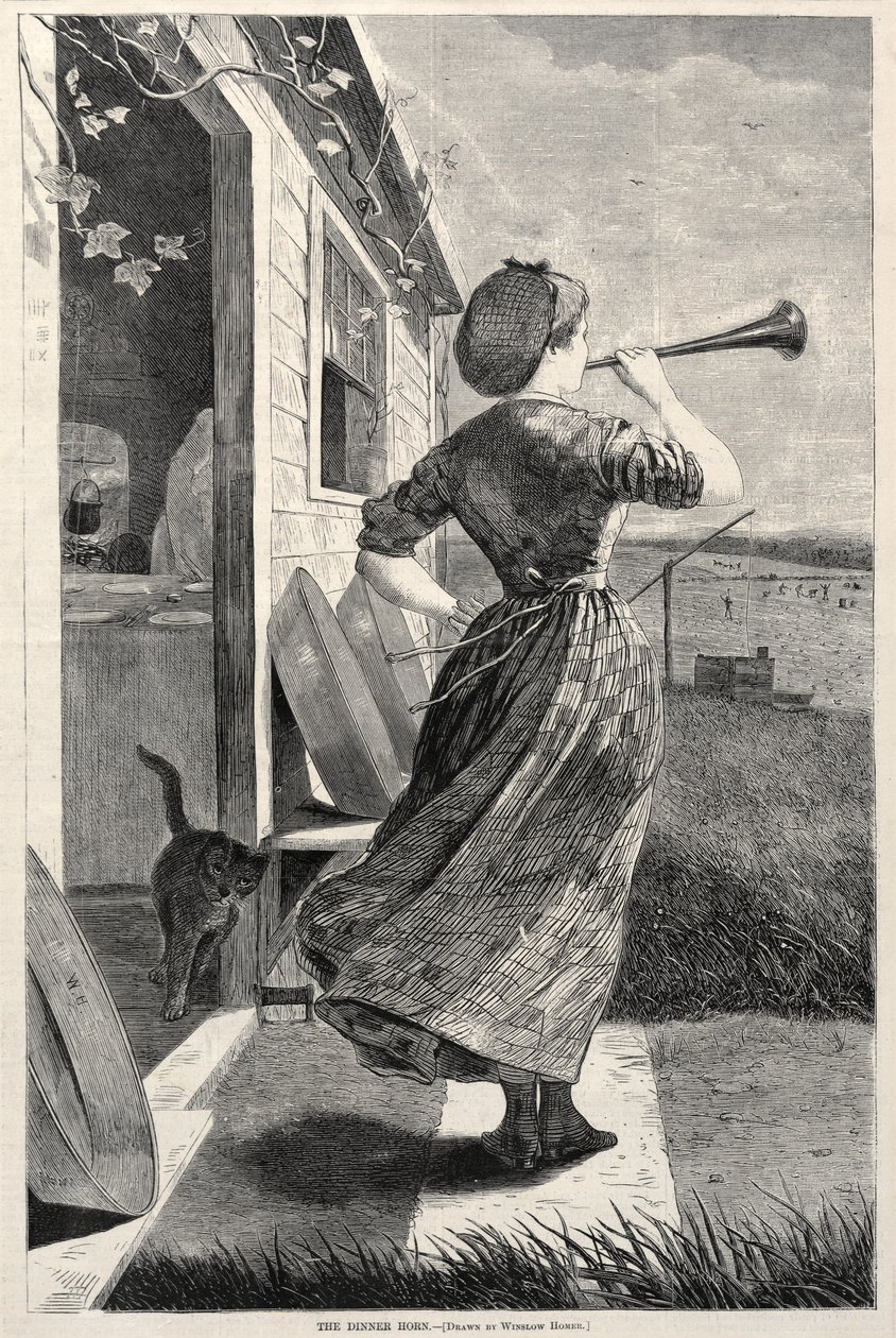The Dinner Horn by Winslow Homer