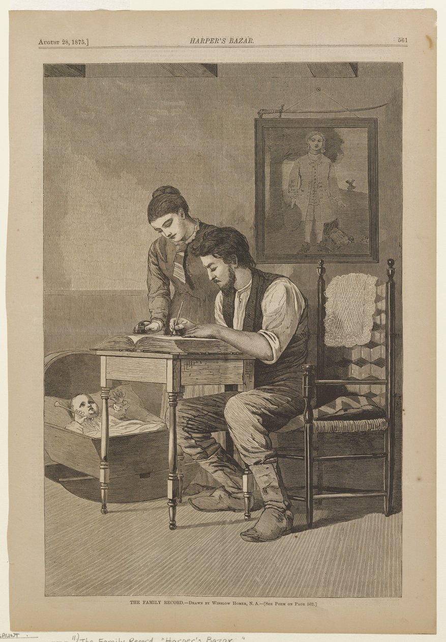 The Family Record by Winslow Homer