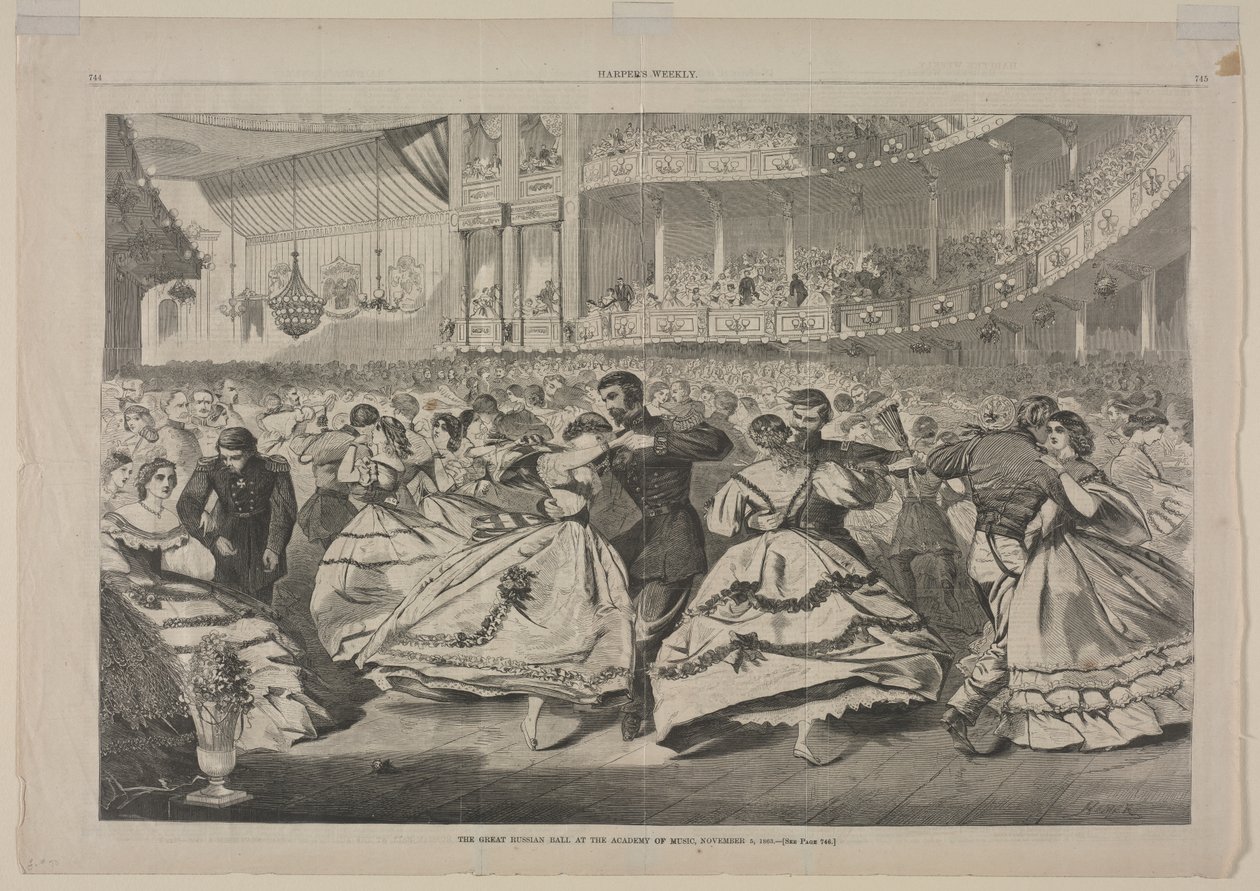 The Great Russian Ball at the Academy of Music, November 5, 1863 by Winslow Homer