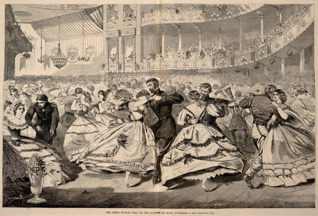 The Great Russian Ball at the Academy of Music, November 5, 1863 by Winslow Homer