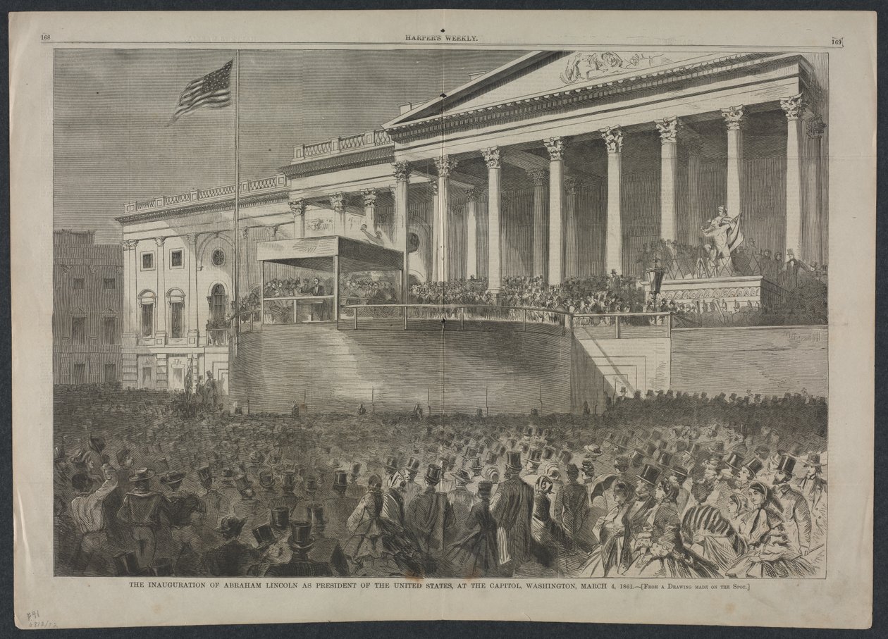 The Inauguration of Abraham Lincoln as President of the United States, March 4, 1861 by Winslow Homer
