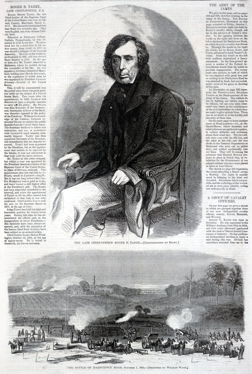 The Late Chief-Justice Roger B. Taney, from Harper