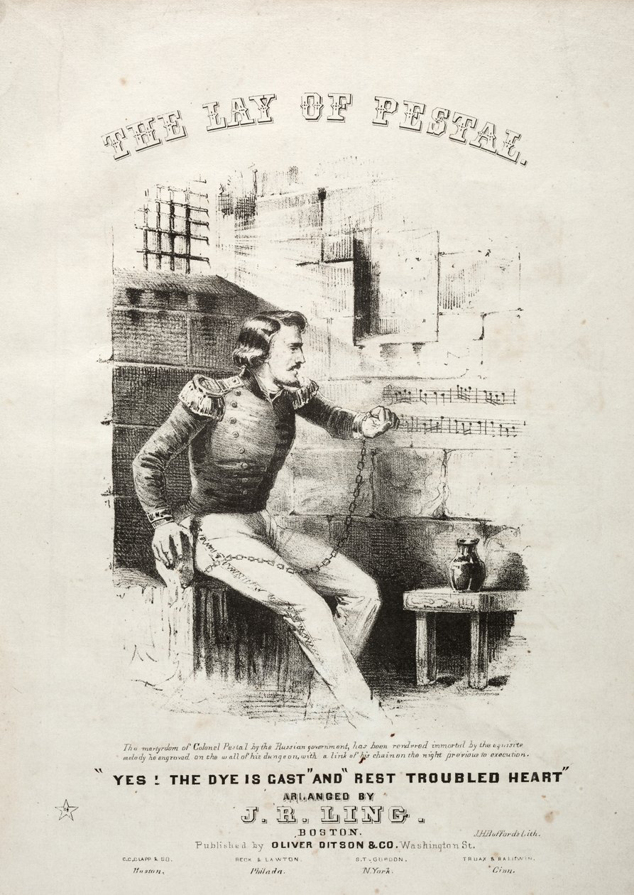 The Lay of Pestal - Sheet Music Cover by Winslow Homer