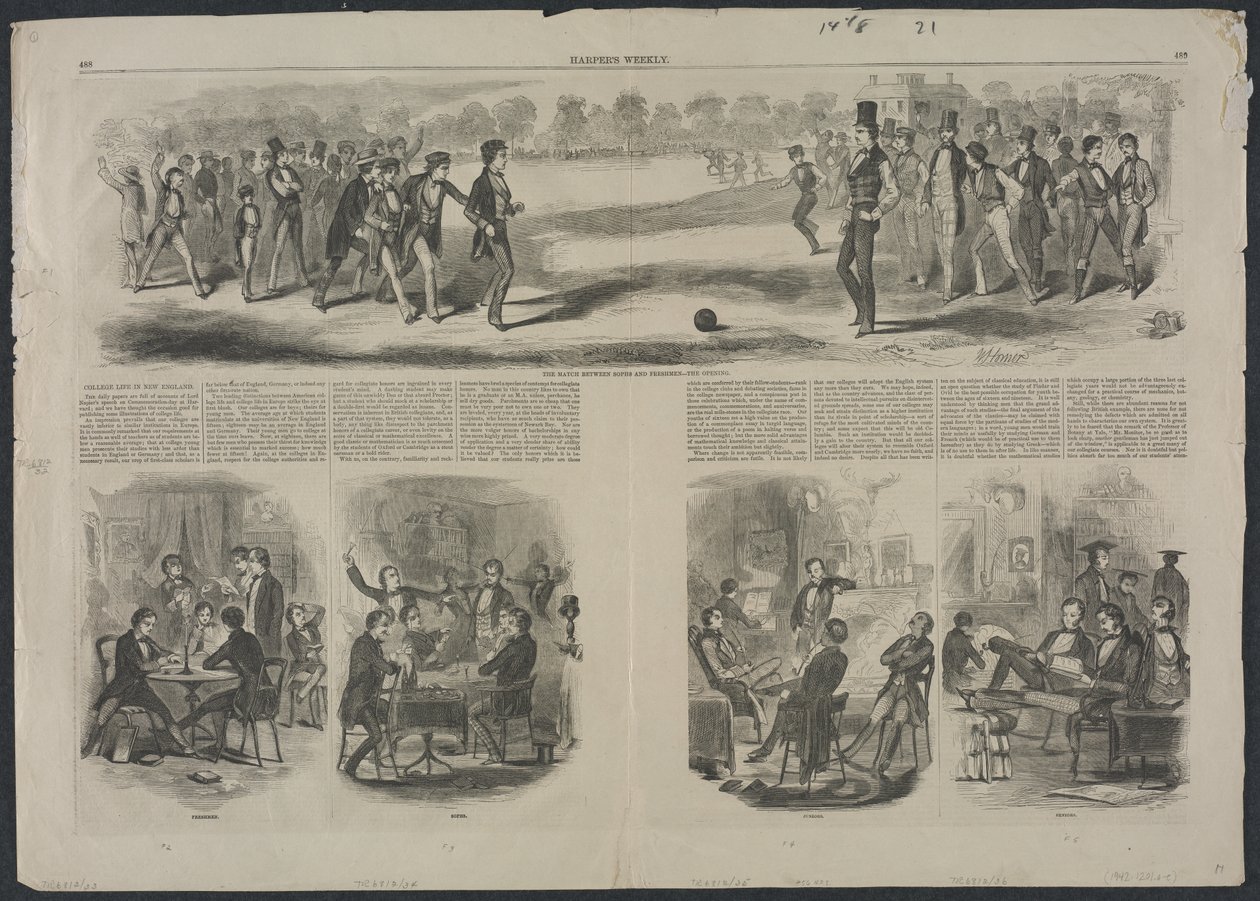 The Match between the Sophs and Freshmen, 1857 by Winslow Homer