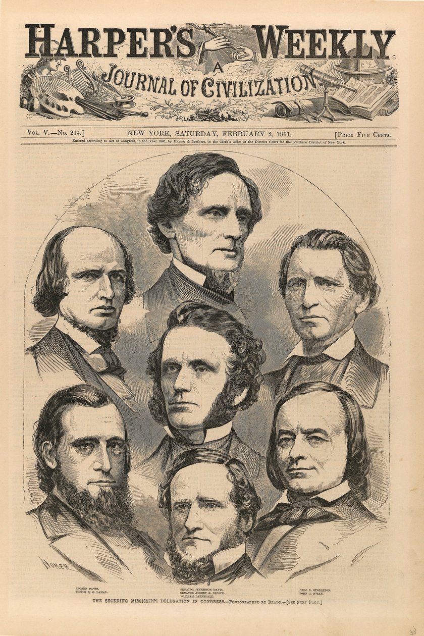 The Seceding Mississippi Delegation in Congress, from Harper