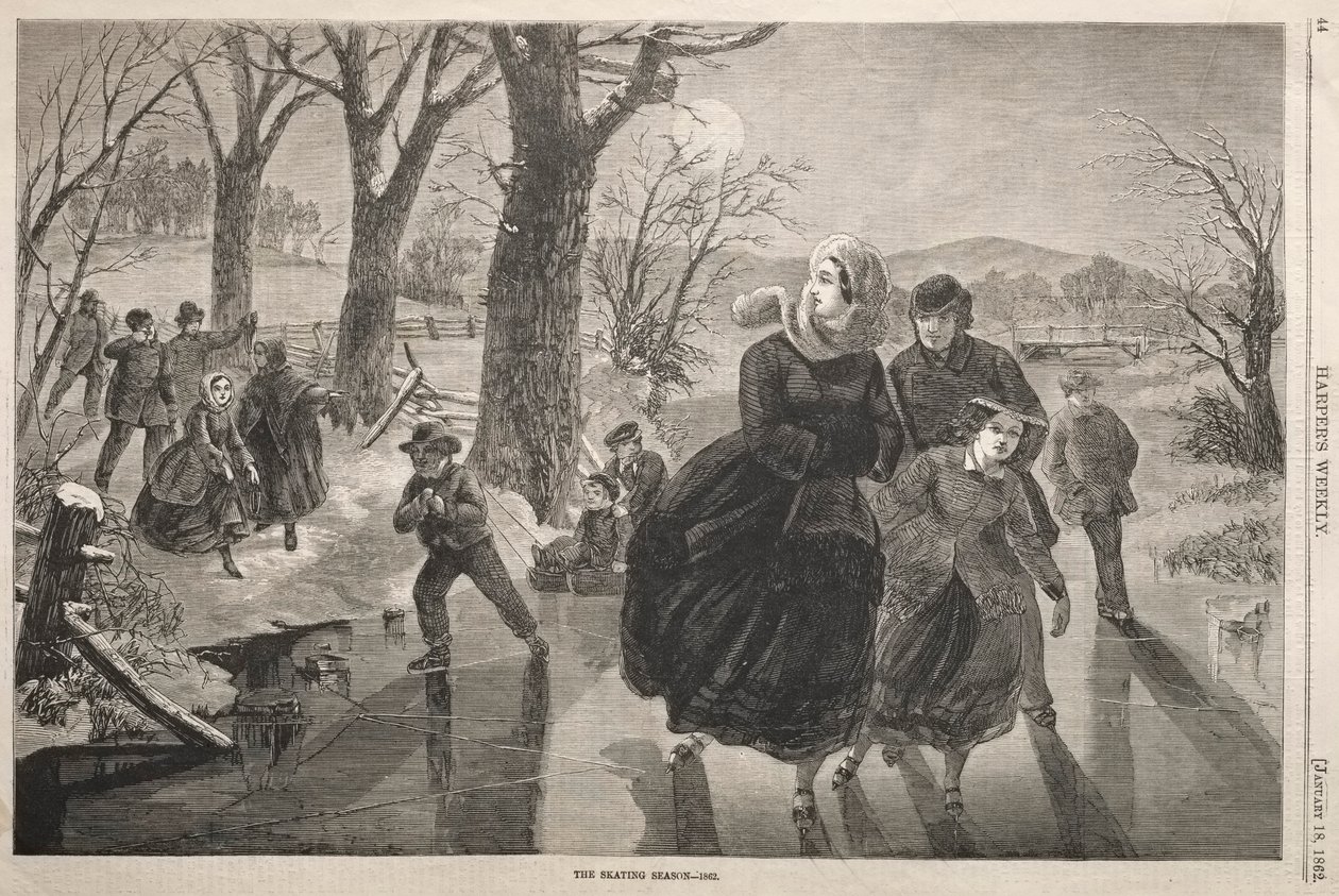 The Skating Season - 1862 by Winslow Homer