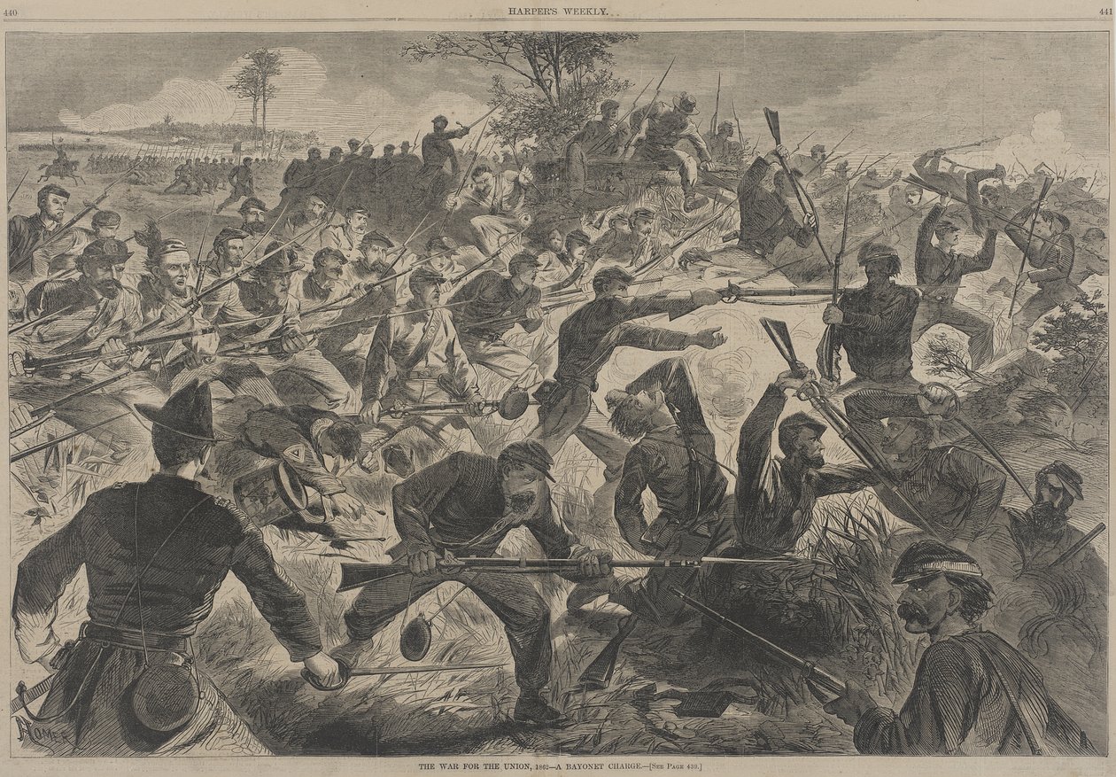 The War for the Union - A Bayonet Charge by Winslow Homer