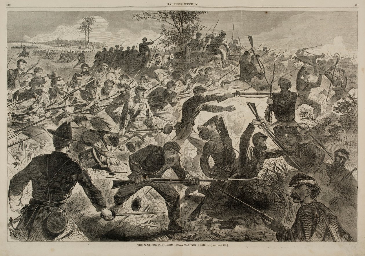 The War for the Union 1862--A Bayonet Charge by Winslow Homer