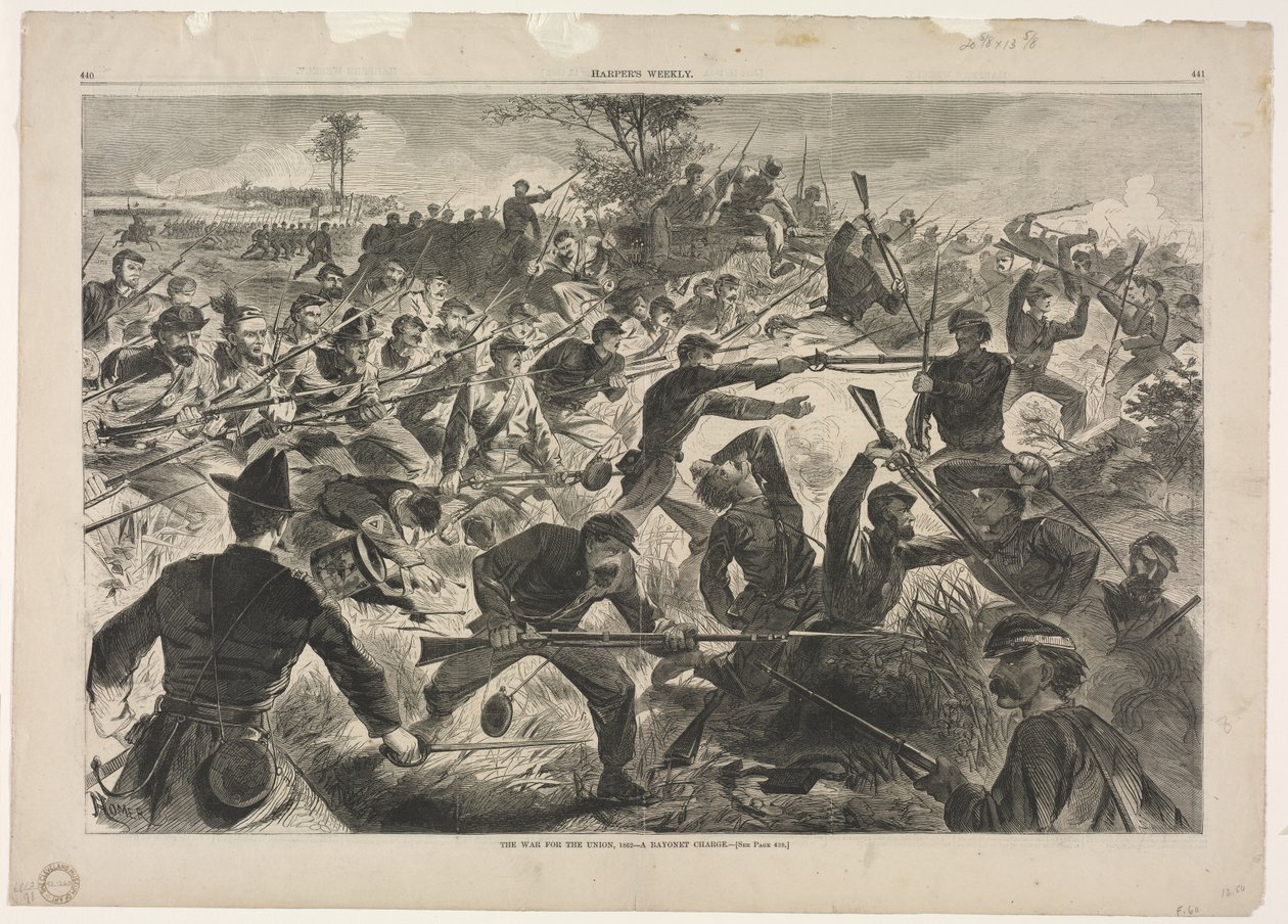The War for the Union, 1862 - A Bayonet Charge by Winslow Homer