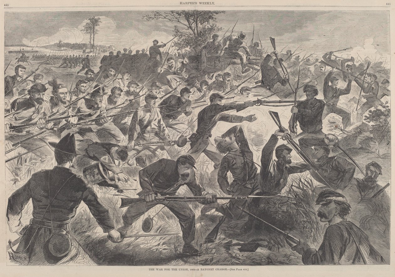The War for the Union - A Bayonet Charge by Winslow Homer