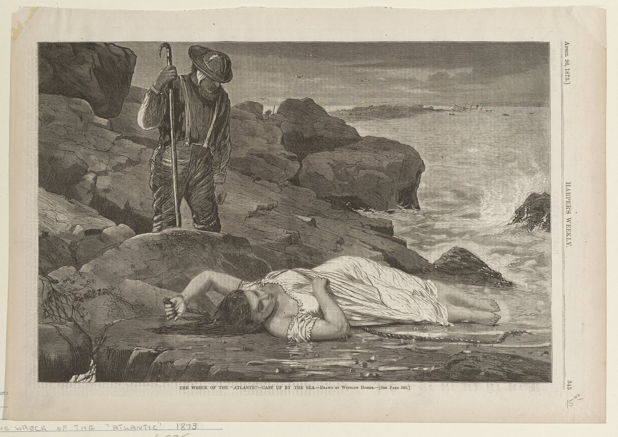 The Wreck of the Atlantic Cast up by the Sea by Winslow Homer