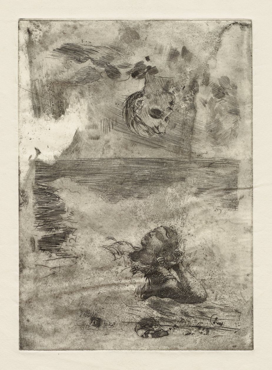 Two Heads (Study after "Undertow") by Winslow Homer
