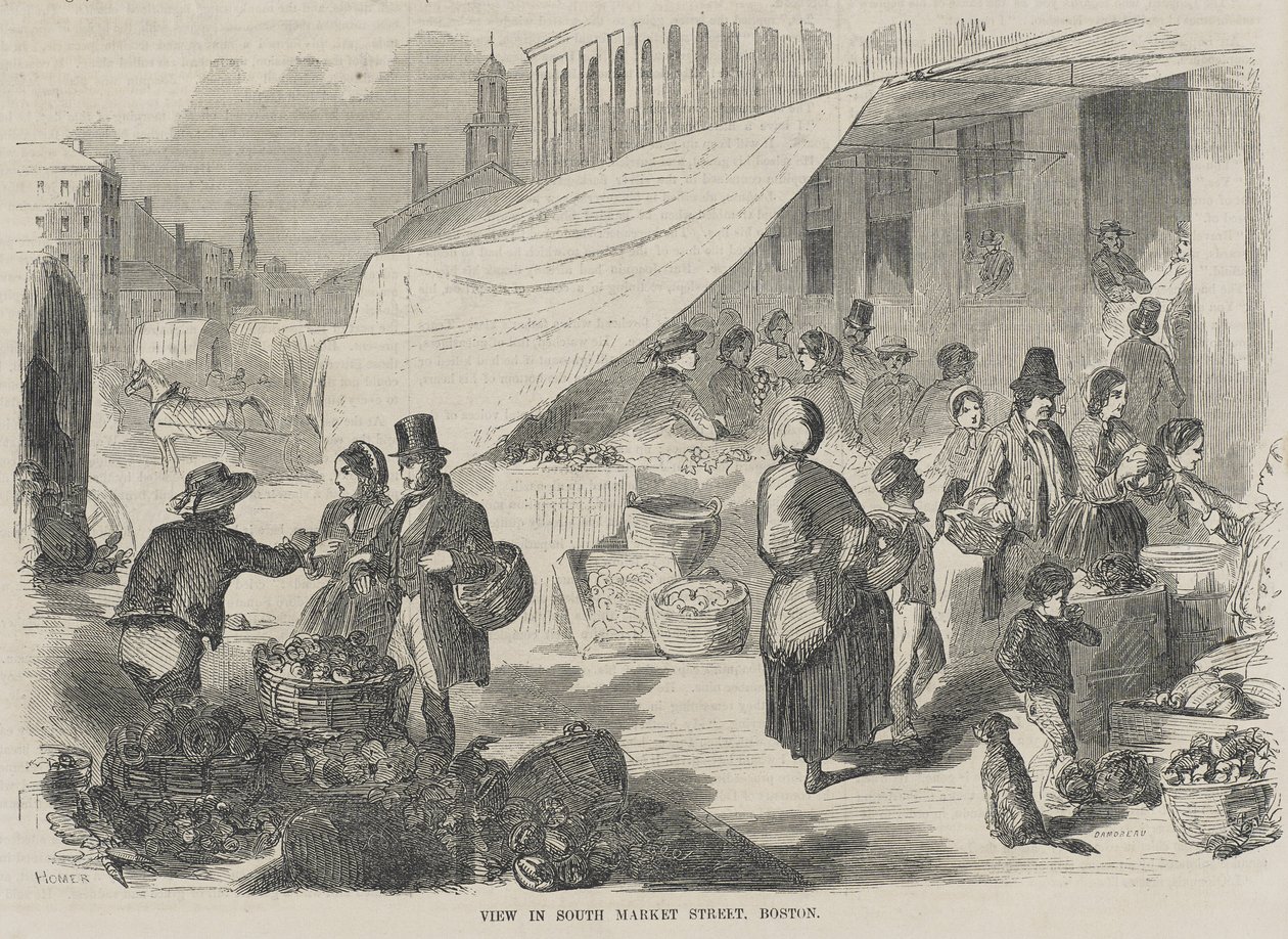 View in South Market Street, Boston by Winslow Homer