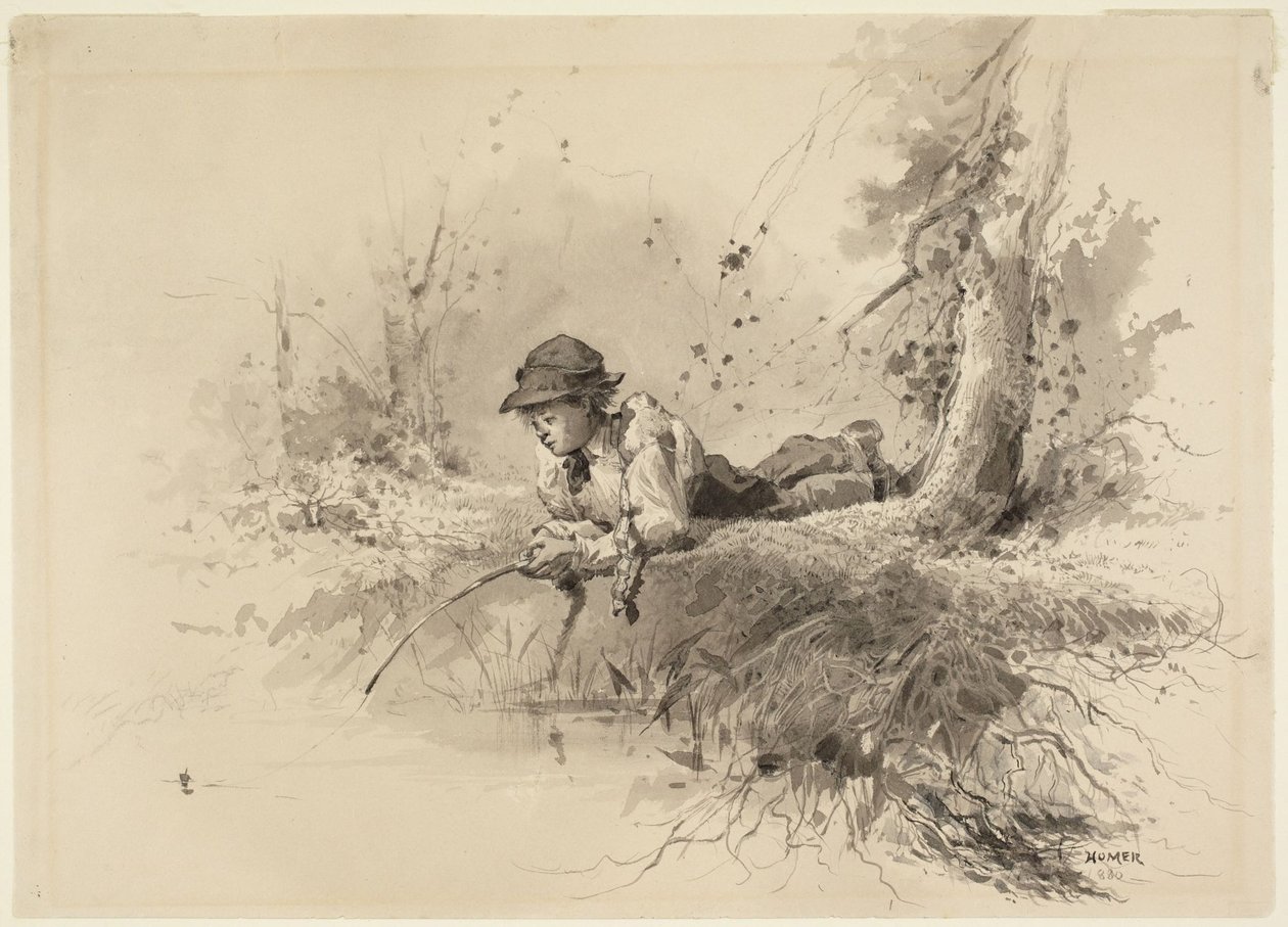Waiting for a Bite by Winslow Homer