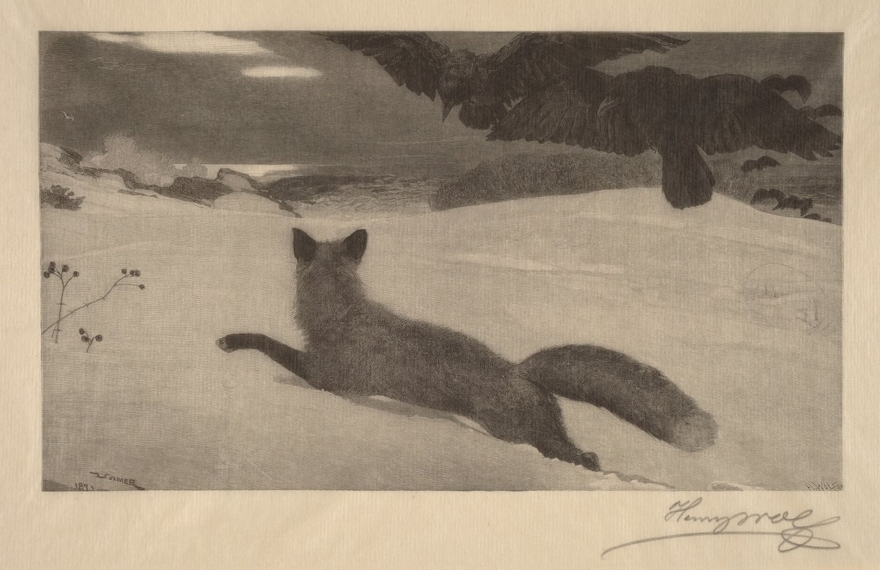 Winter, the Fox Hunt by Winslow Homer