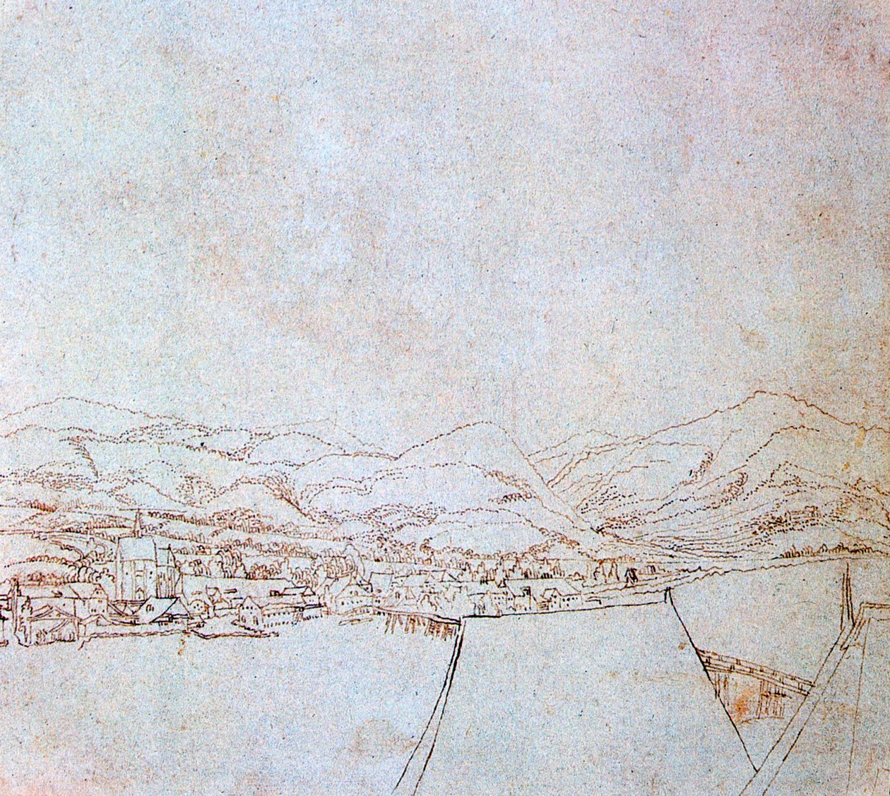 View of Urfahr, c1510-1553 by Wolf Huber