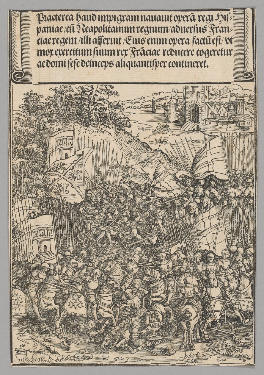 Conquest of Naples, plate 17 from Historical Scenes from the Life of Emperor Maximilian I from the Triumphal Arch by Wolf Traut