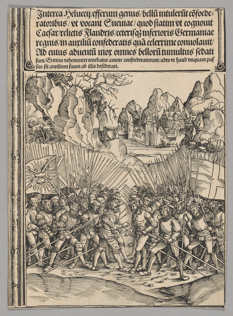 Swiss War, plate 16 from Historical Scenes from the Life of Emperor Maximilian I from the Triumphal Arch by Wolf Traut