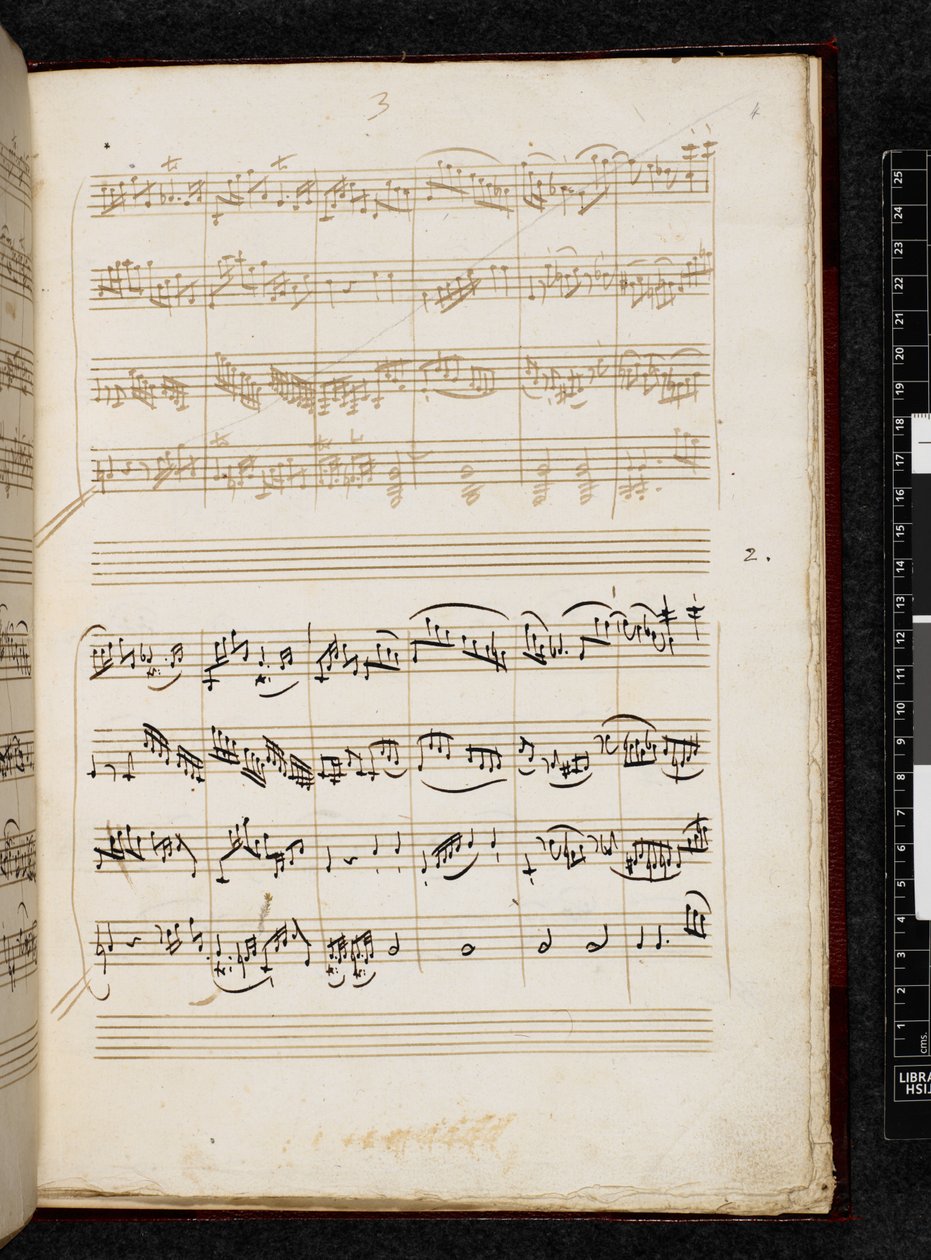 Adagio and Fugue in C minor, K. 546, Add. 28996, f.4r by Wolfgang Amadeus Mozart