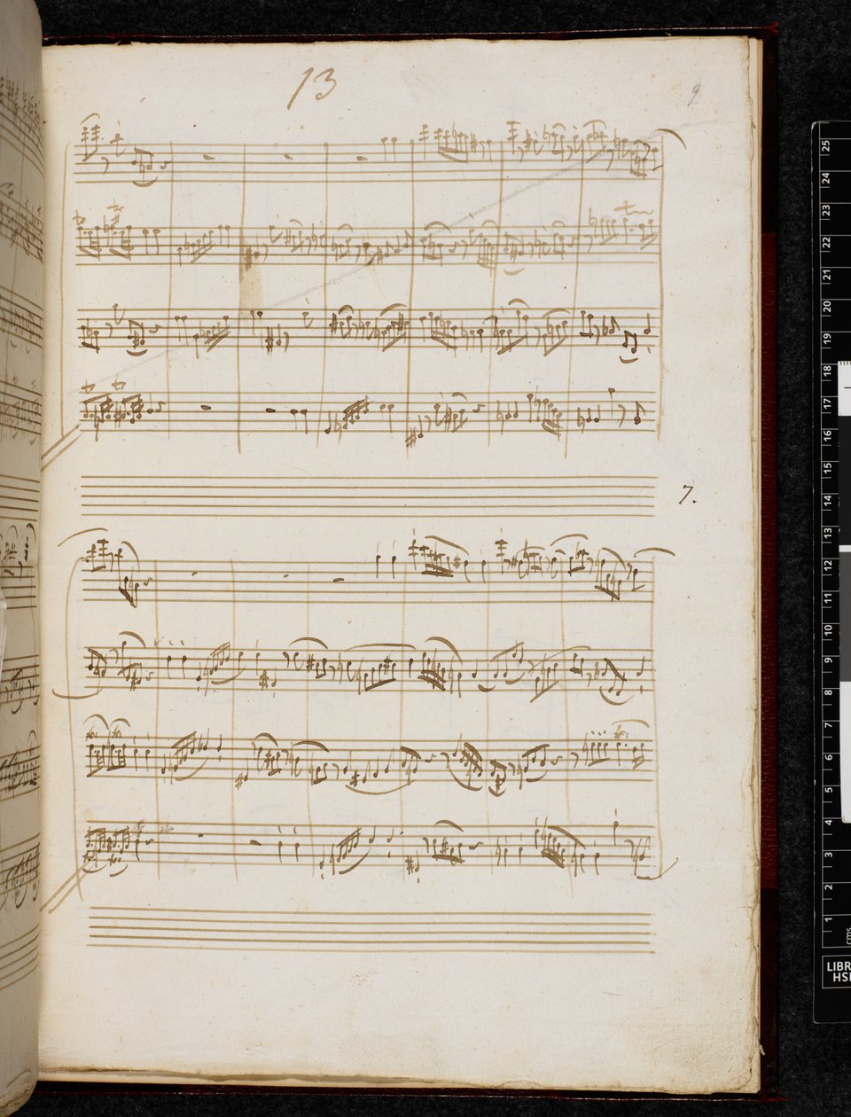 Adagio and Fugue in C minor, K. 546, Add. 28996, f.9r by Wolfgang Amadeus Mozart