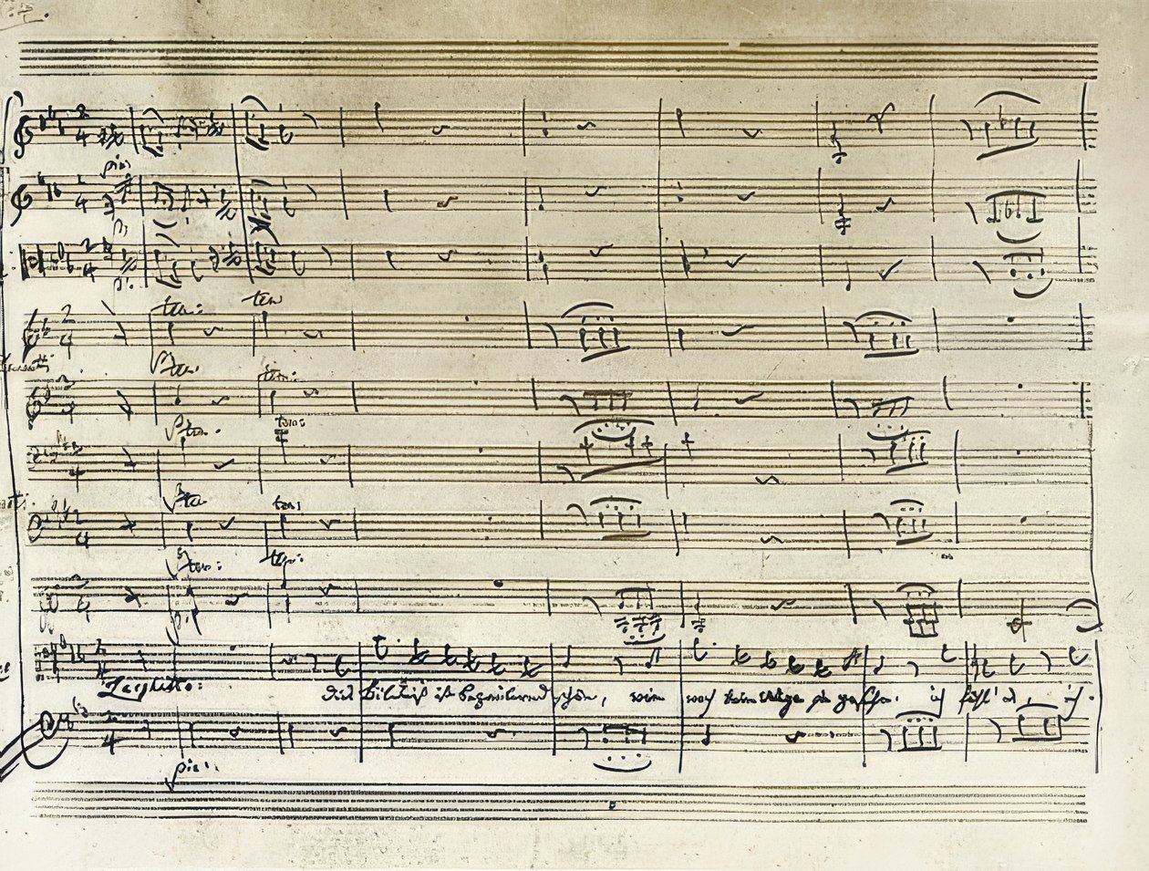 Autograph Manuscript of the Beginning of Tamino