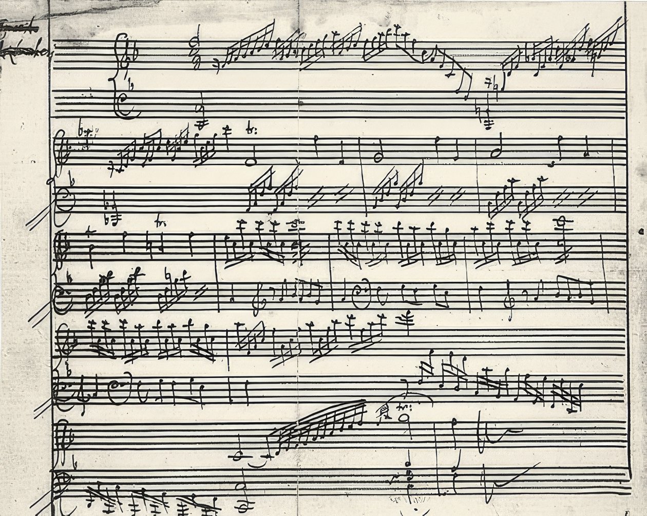 Musik-Autograph by Wolfgang Amadeus Mozart