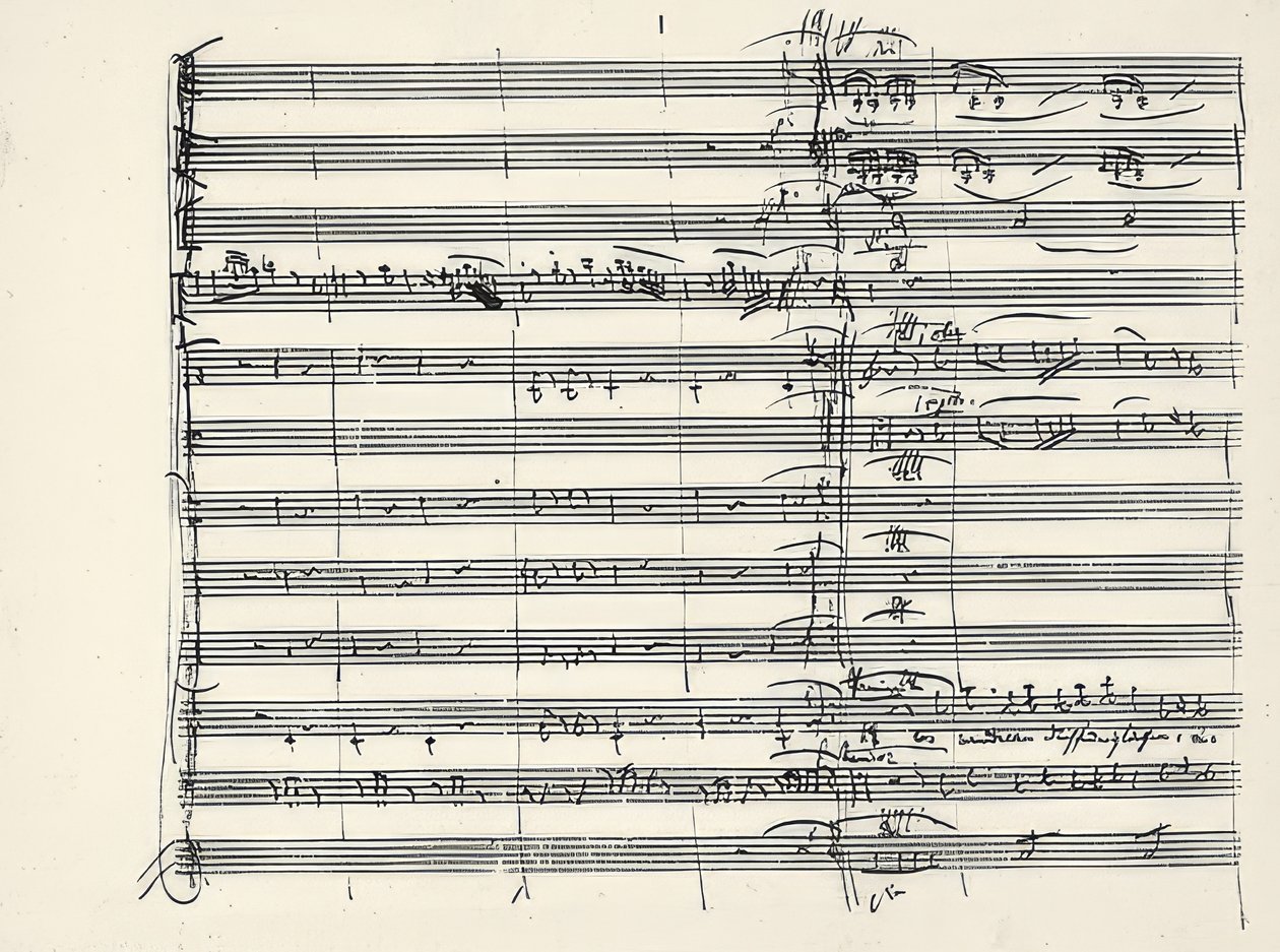 Wolfgang Amadeus Mozart, Austrian Composer. Autograph of the Conclusion of the Fire Music and the Beginning of the Duet of Pamina and Tamino (We Walked Through Fire