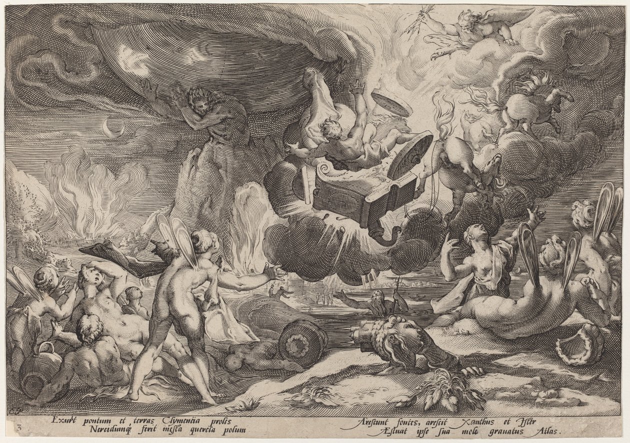The Fall of Phaeton by Workshop of Hendrick Goltzius, after Hendrick Goltzius