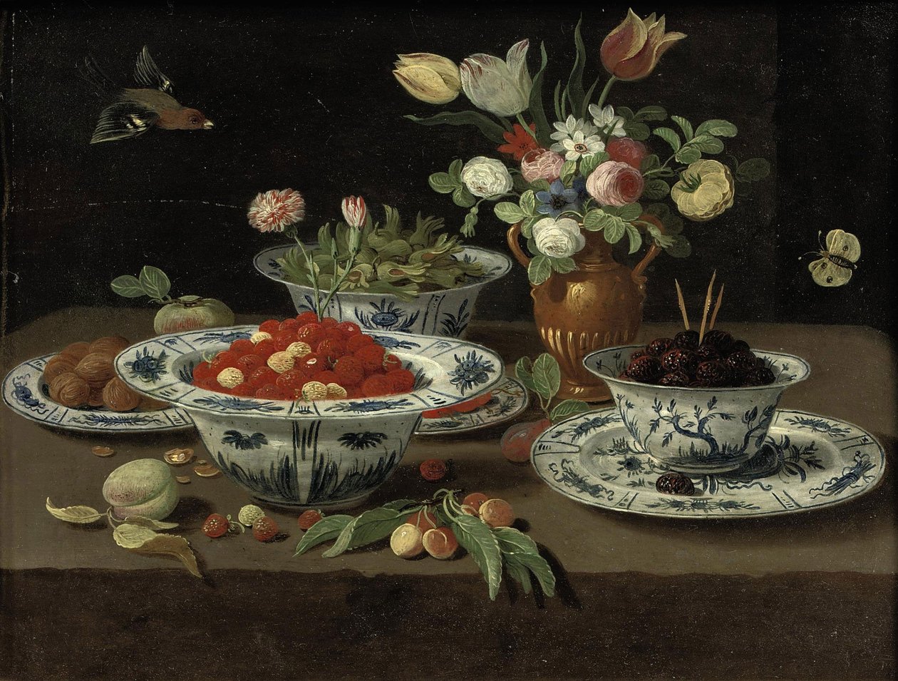 Still Life with Various Fruits and Flowers by Workshop of Jan van Kessel the Elder
