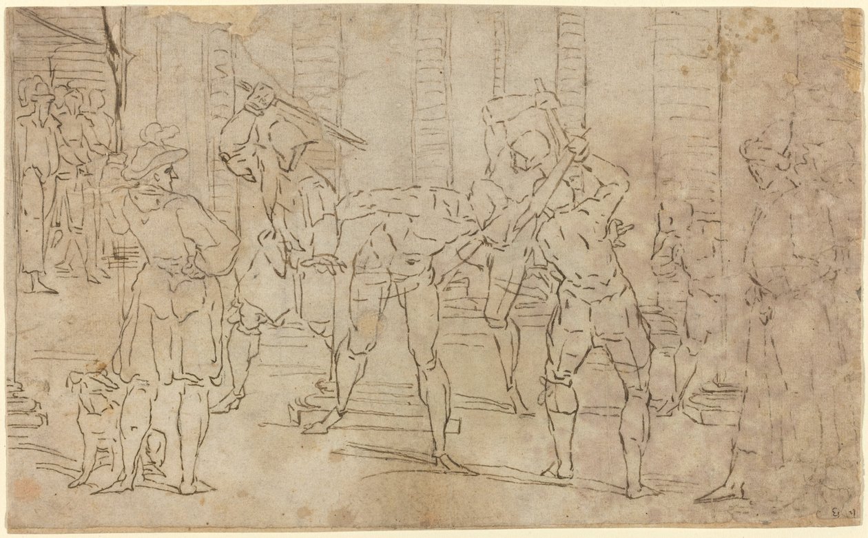 Flagellation of Christ by Workshop of Luca Cambiaso