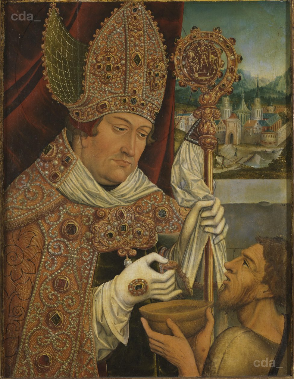 Cardinal Albrecht of Brandenburg as St Martin by workshop of Lucas Cranach the Elder