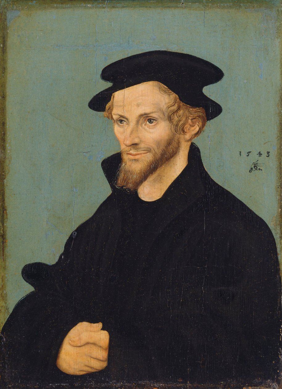 Portrait of Philipp Melanchthon by workshop of Lucas Cranach the Elder