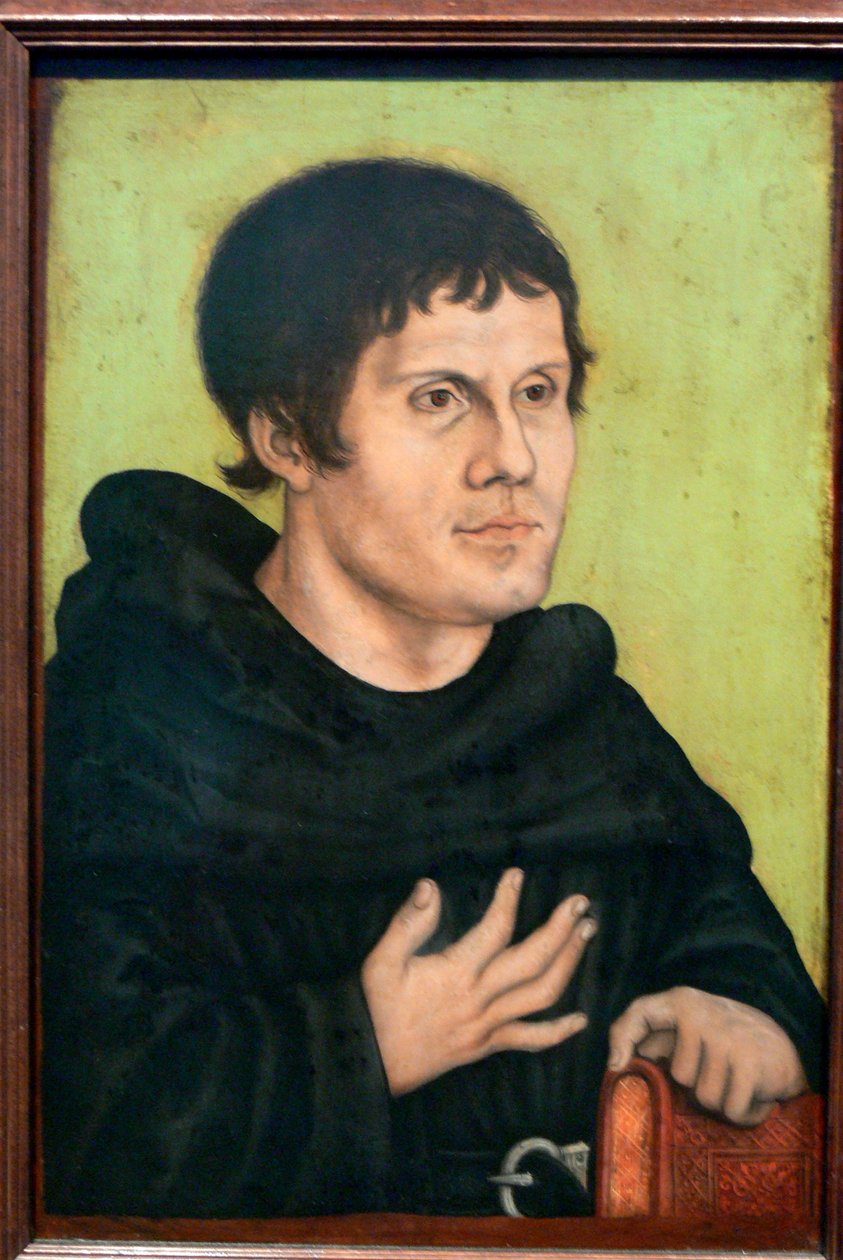 Posthumous Portrait of Martin Luther as an Augustine Monk by workshop of Lucas Cranach the Elder