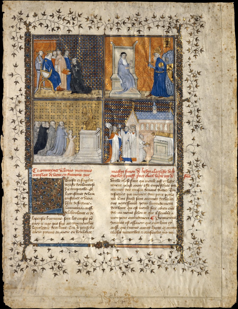 Leaf from a Manuscript of Valerius Maximus by Workshop of Pierre Remiet