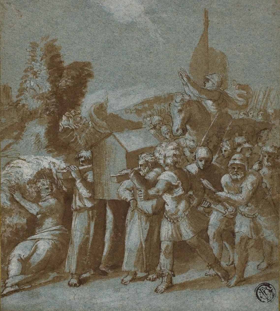 Joshua and the Israelites Crossing the Jordan by Workshop of Raphael