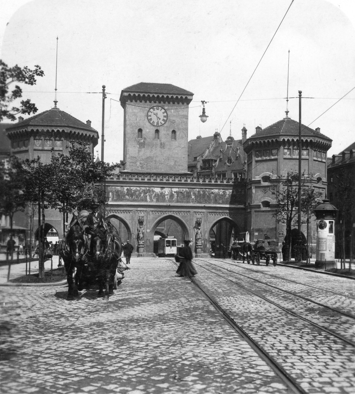 Isartor Isar Gate, Munich, Germany by Wurthle and Sons