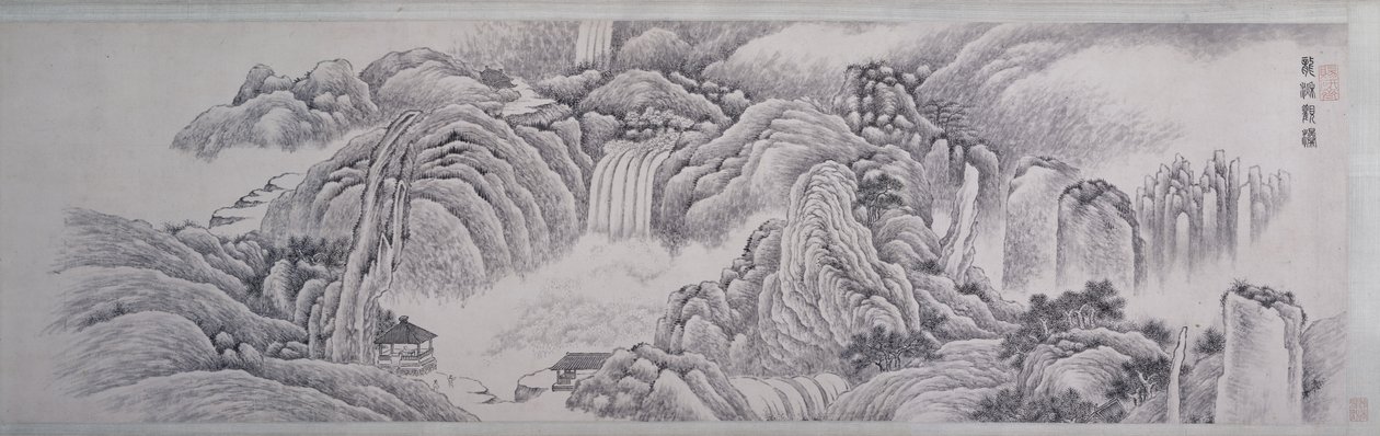Viewing the Waterfalls at Longqiu by Xi Dai