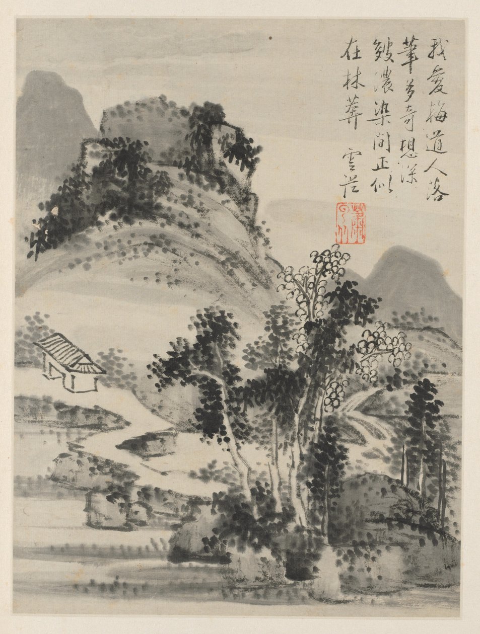 Album of Seasonal Landscapes, Leaf D previous leaf 2 by Xiao Yuncong